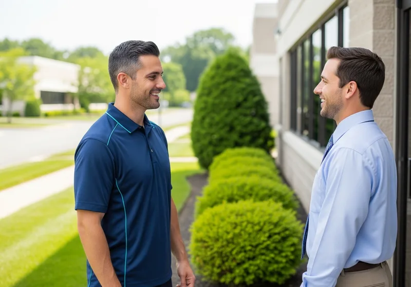 Managed IT services for small businesses in Montvale NJ, VJNetworks engineer meeting a Route 17 corridor business owner