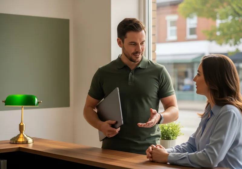 Managed IT services for small businesses in Suffern NY, VJNetworks engineer supporting a downtown Lafayette Avenue office