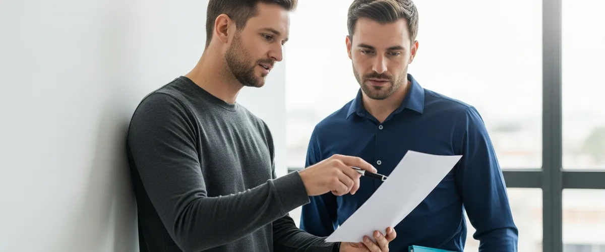 IT consultant and small business owner reviewing a Microsoft 365 migration plan