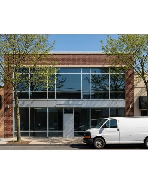 Exterior of a modern small business office building representing a second location for a growing multi-site company