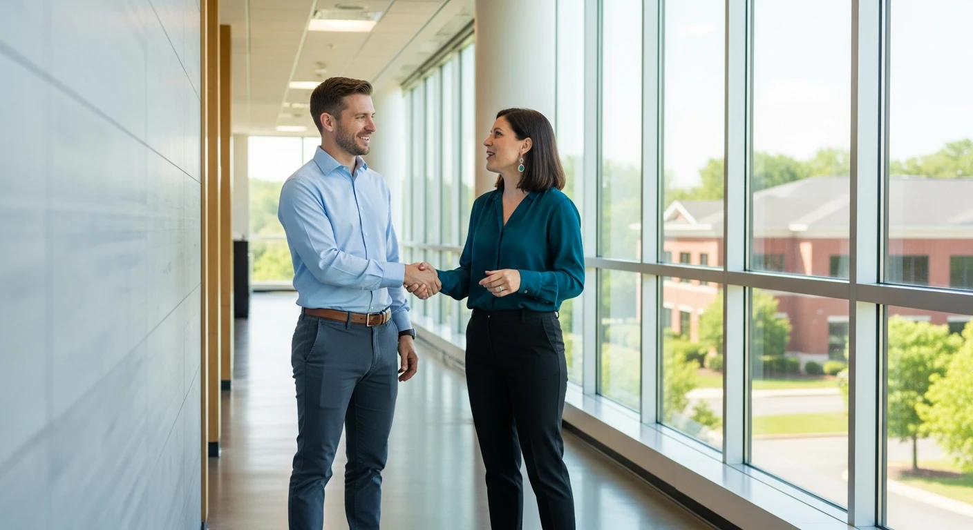 Right-sized IT support handshake for a Bergen County NJ small business