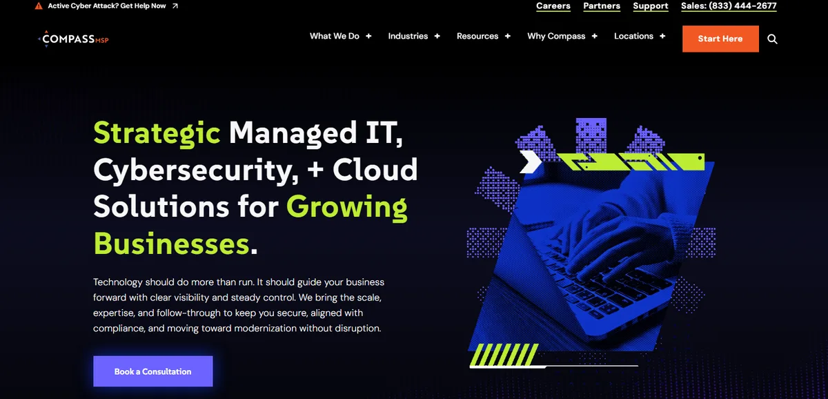 CompassMSP managed IT and cybersecurity Tarrytown Westchester location page