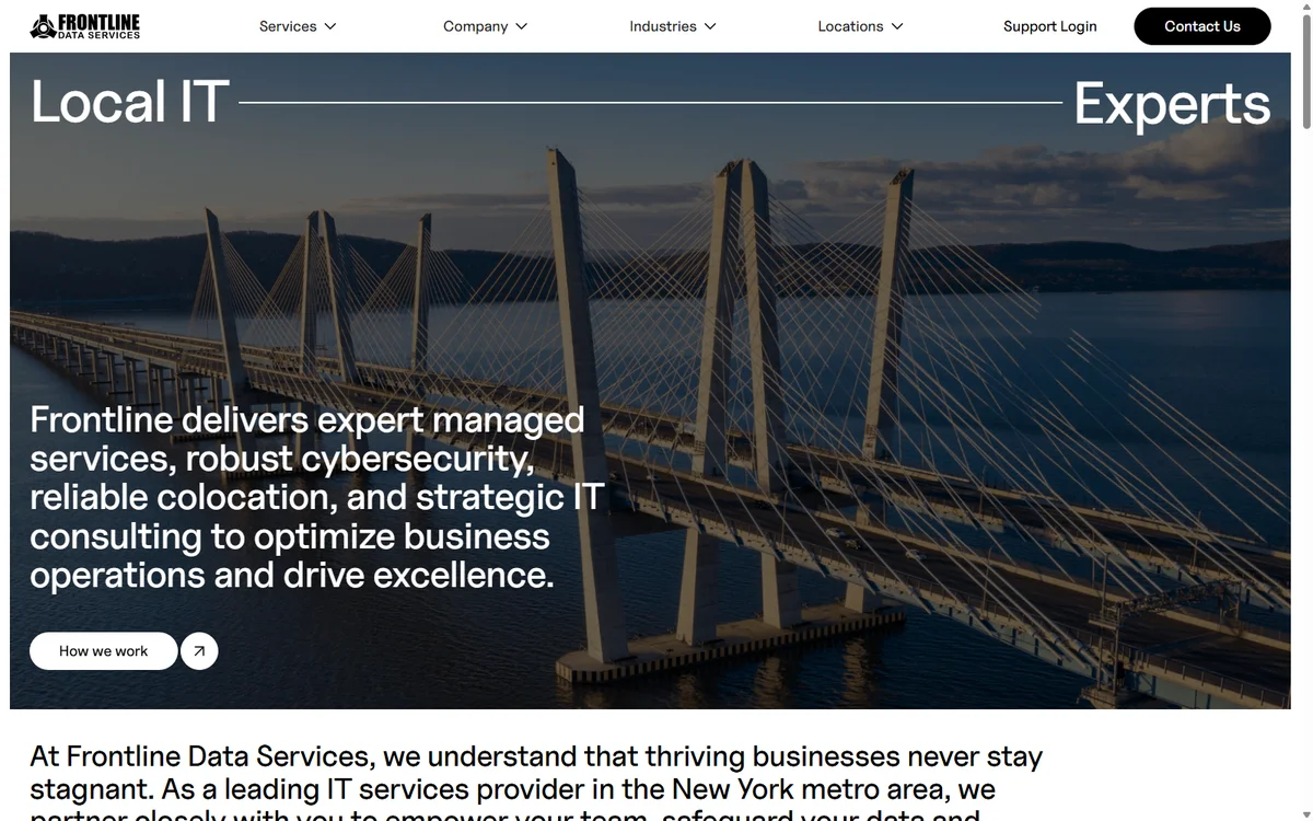 Frontline Data Services homepage screenshot