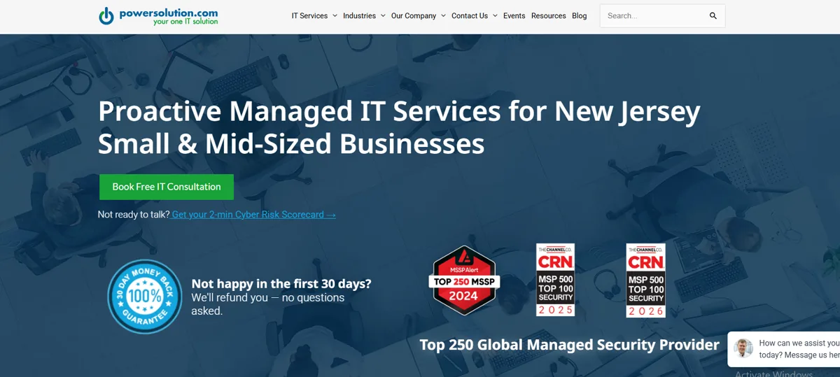 powersolution.com Bergen County managed IT and cybersecurity