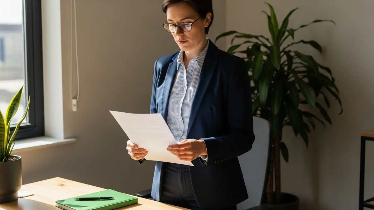 Business owner reviewing a printed IT provider transition timeline checklist