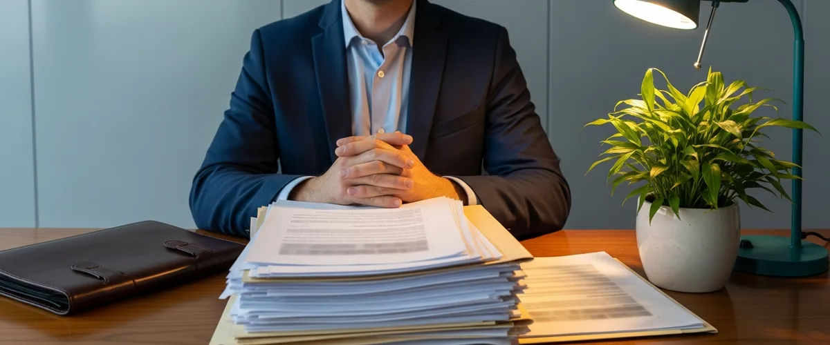 Small business owner reviewing a stack of printed reports to spot unapproved shadow IT apps
